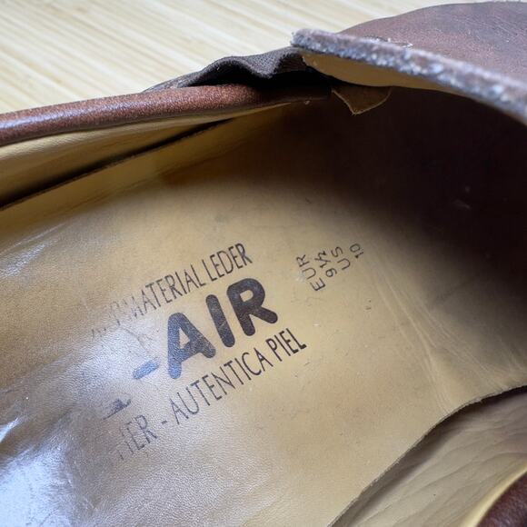 Mephisto Men's 10 Loafers Slip On Brown Leather Cruiser Driver Portugal Made - Picture 9 of 10